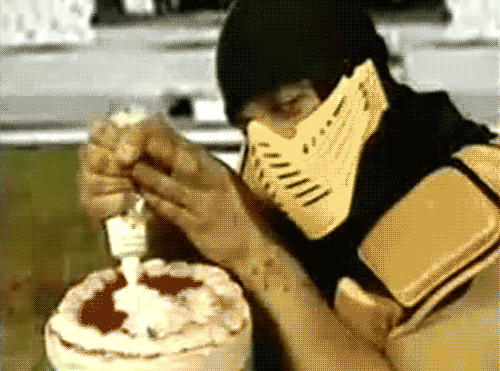 Image result for cooking with scorpion gif