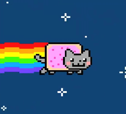 An example of a GIF (Nyan Cat ♥)