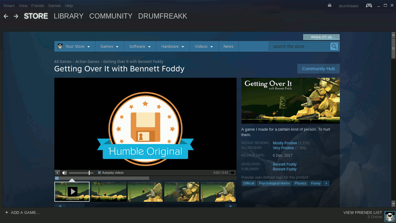 steam getting over it